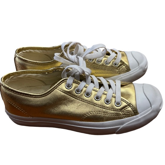 Converse Jack Purcell gold leather sneakers - 6.5 - Picture 2 of 6